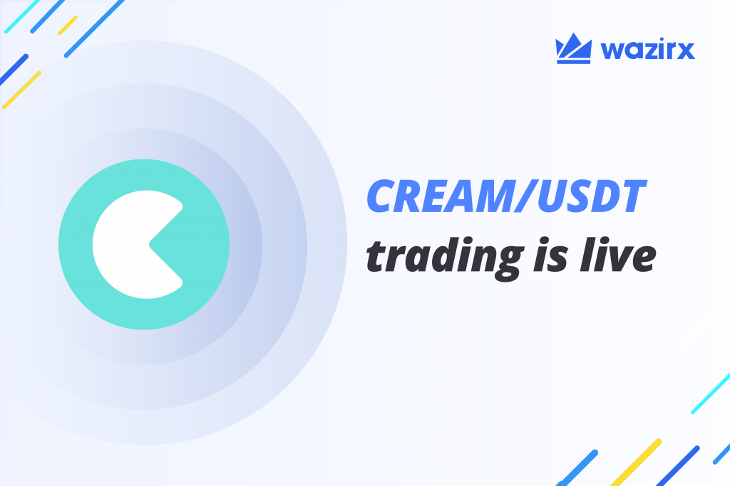 Buy, Sell, Trade Cream Finance (CREAM) on WazirX