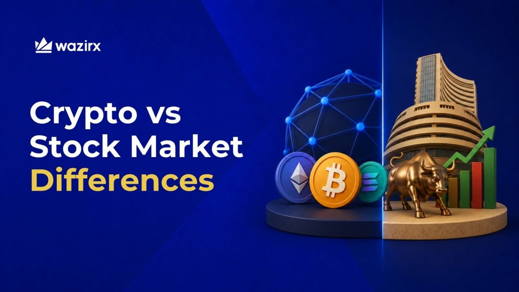 Crypto vs stock market, core differences