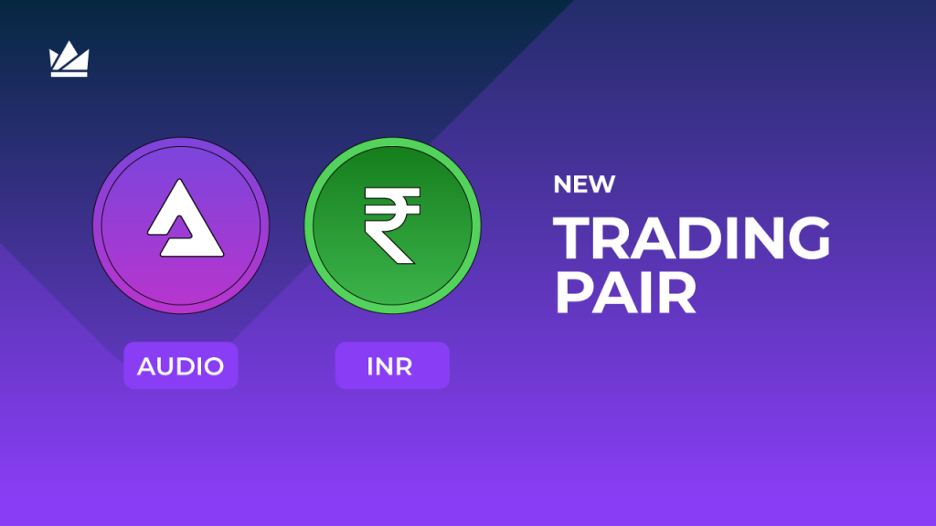 AUDIO/INR trading on WazirX