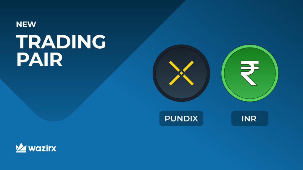 PUNDIX/INR trading on WazirX