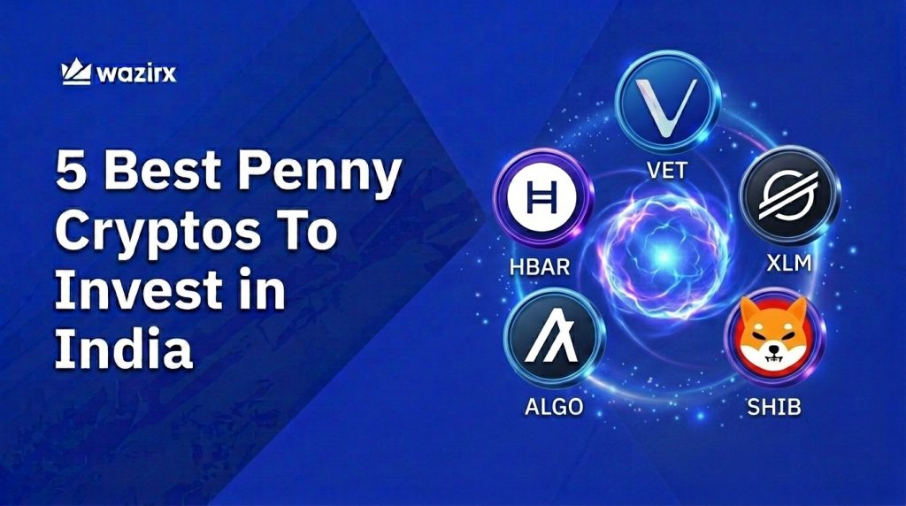 Explore the best penny cryptos to watch in India in July 2026. Compare VET, HBAR, XLM, ALGO, and SHIB by use case, risk, and market narrative.