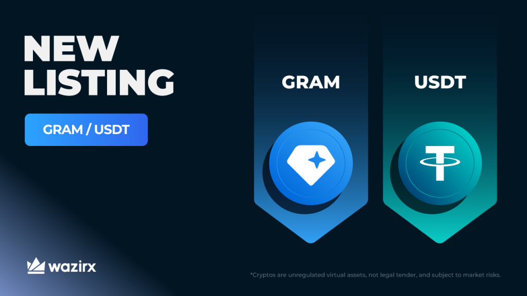 GRAM/USDT trading is now live on WazirX