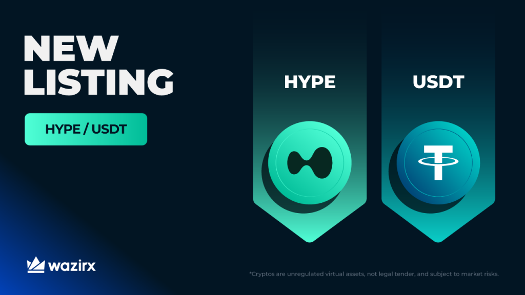 HYPE/USDT is now listed on WazirX