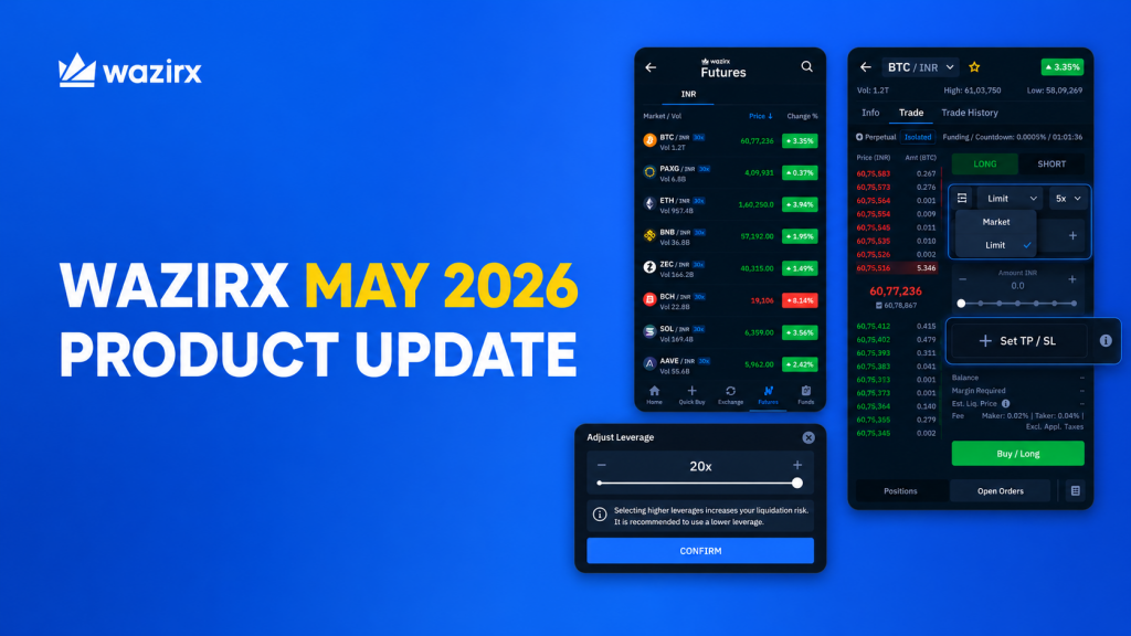 WazirX May 2026 Product Update: Futures, KYC & More