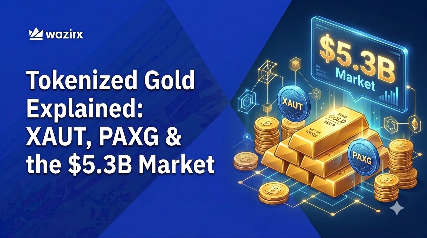 Tokenized gold crossed $5.3B in 2026, led by XAUT and PAXG. See how it works, why it's growing fast, and how to trade gold price moves with WazirX Futures.